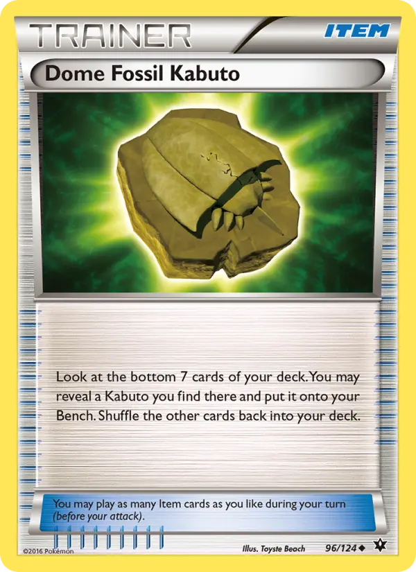 Dome Fossil Kabuto, Pokémon card