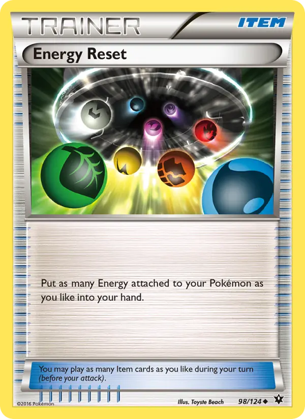 Energy Reset, Pokémon card