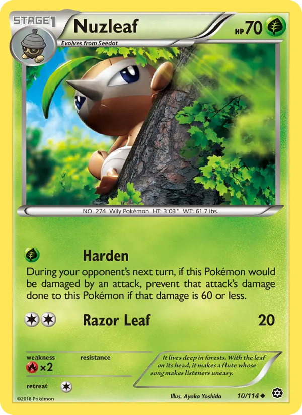 Nuzleaf, Pokémon card