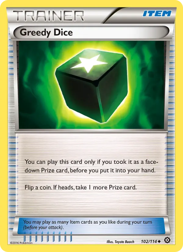 Greedy Dice, Pokémon card