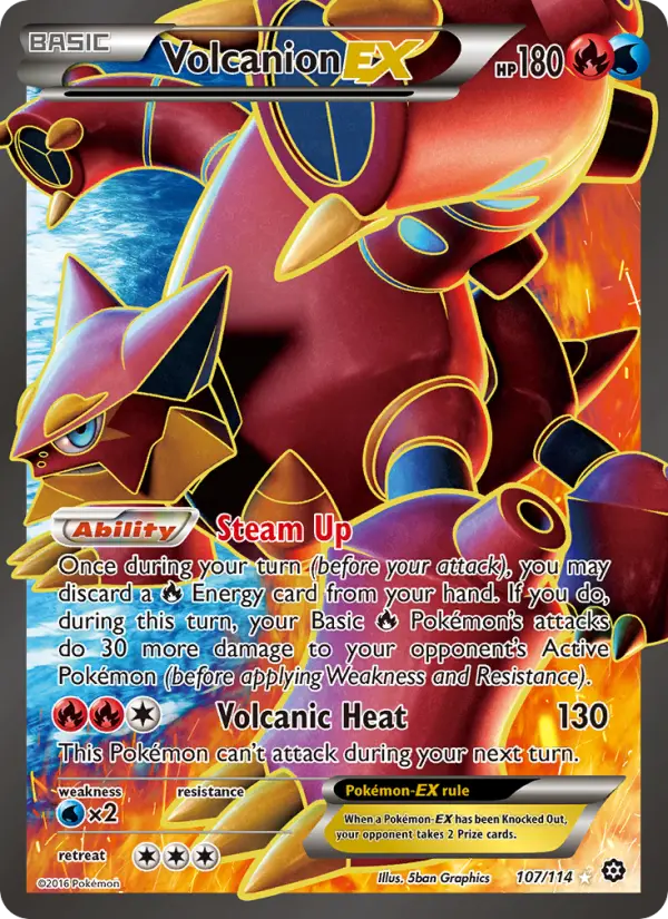 Volcanion EX, Pokémon card