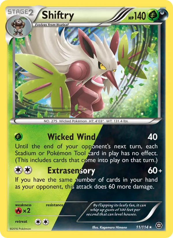 Shiftry, Pokémon card