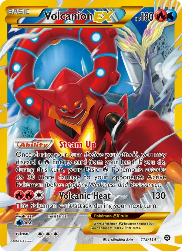 Volcanion EX, Pokémon card