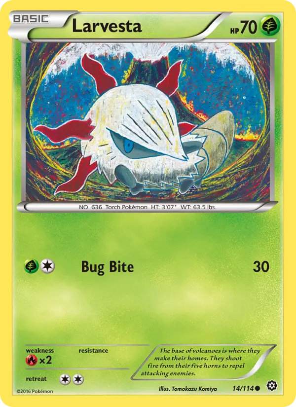 Larvesta, Pokémon card