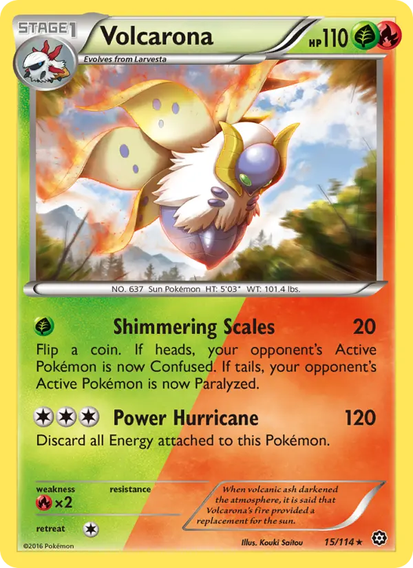 Volcarona, Pokémon card