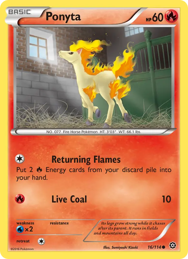 Ponyta, Pokémon card
