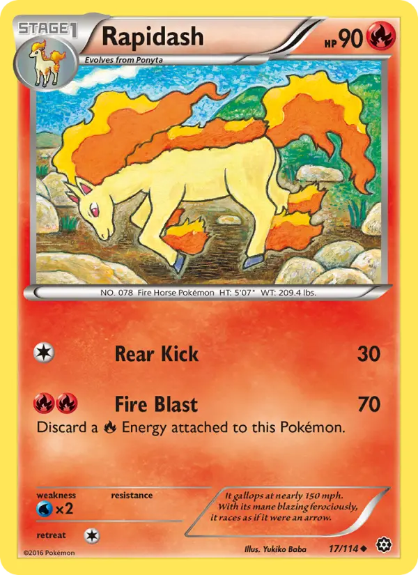 Rapidash, Pokémon card