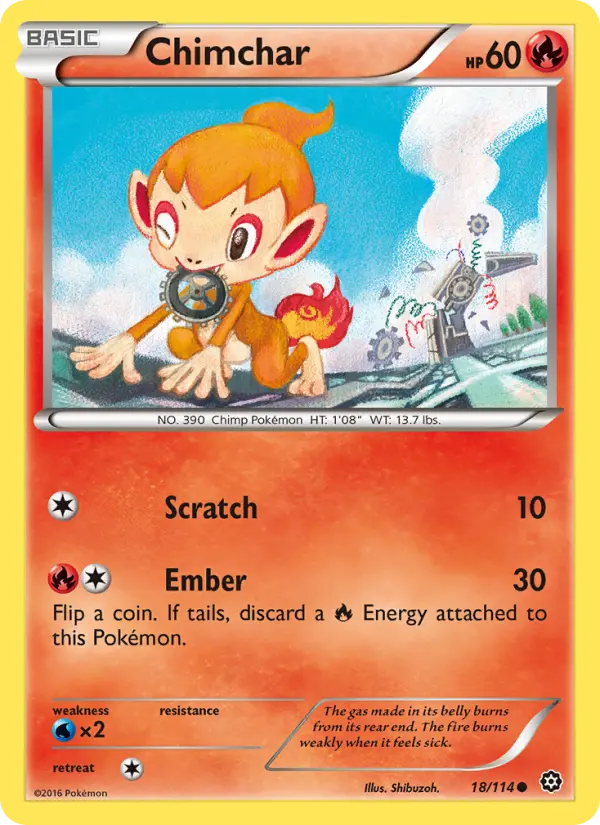 Chimchar, Pokémon card