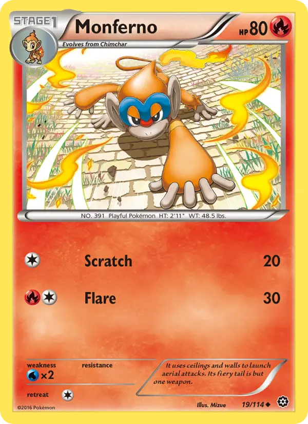 Monferno, Pokémon card