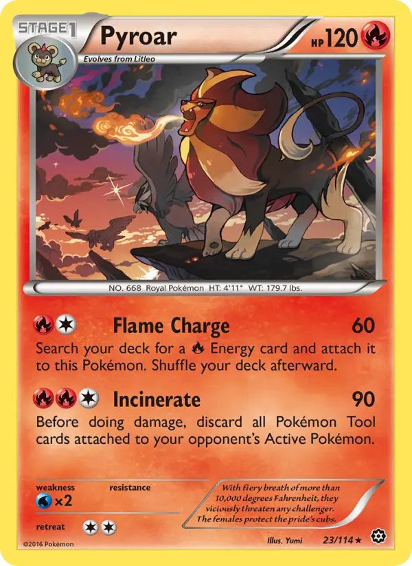 Pyroar, Pokémon card