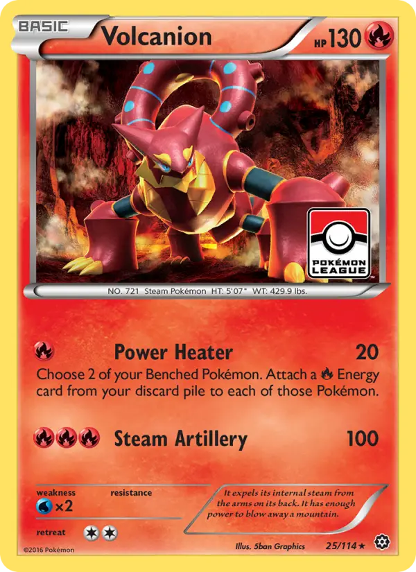 Volcanion, Pokémon card