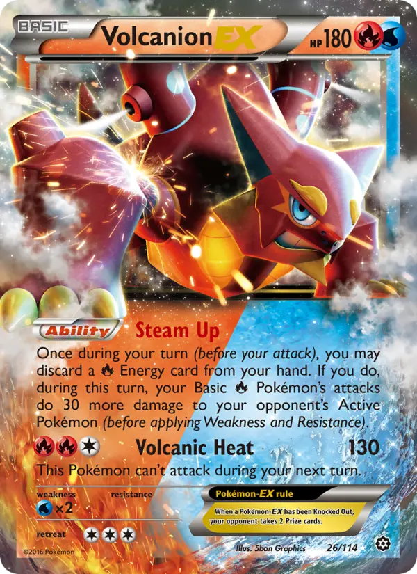 Volcanion EX, Pokémon card