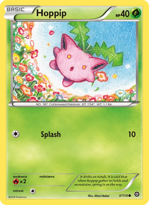 Hoppip, Pokémon card