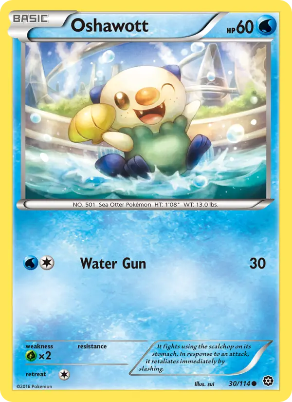 Oshawott, Pokémon card