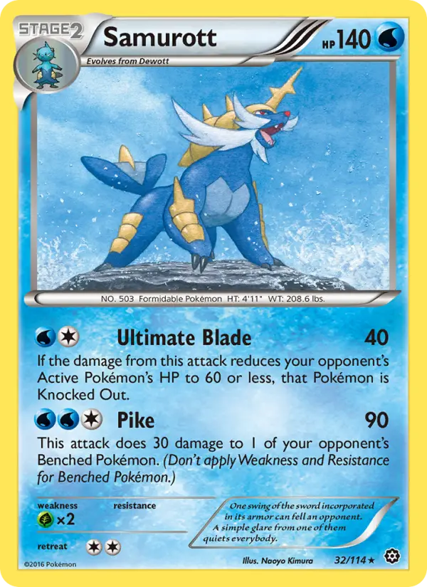 Samurott, Pokémon card