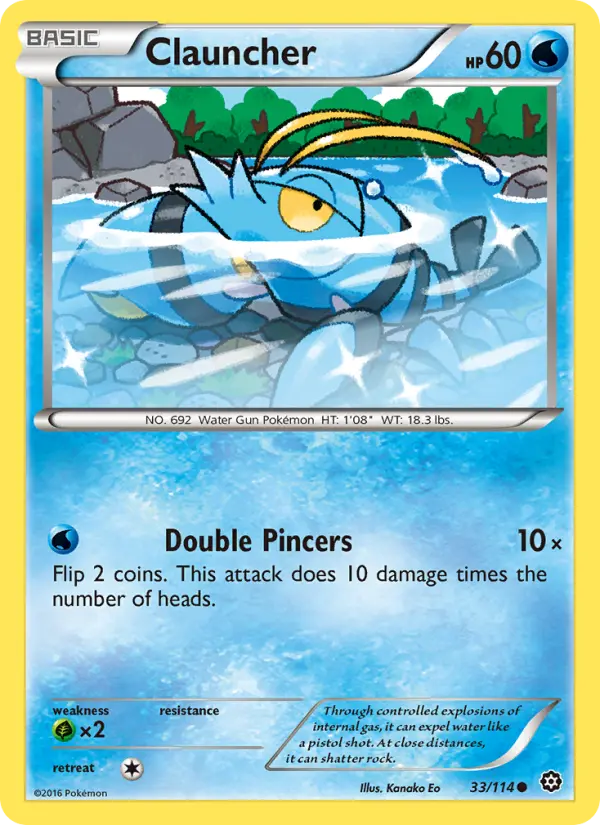Clauncher, Pokémon card