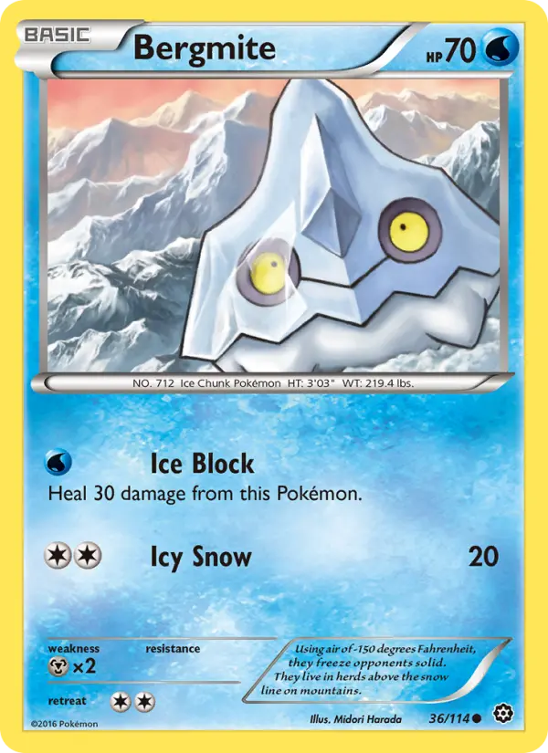 Bergmite, Pokémon card