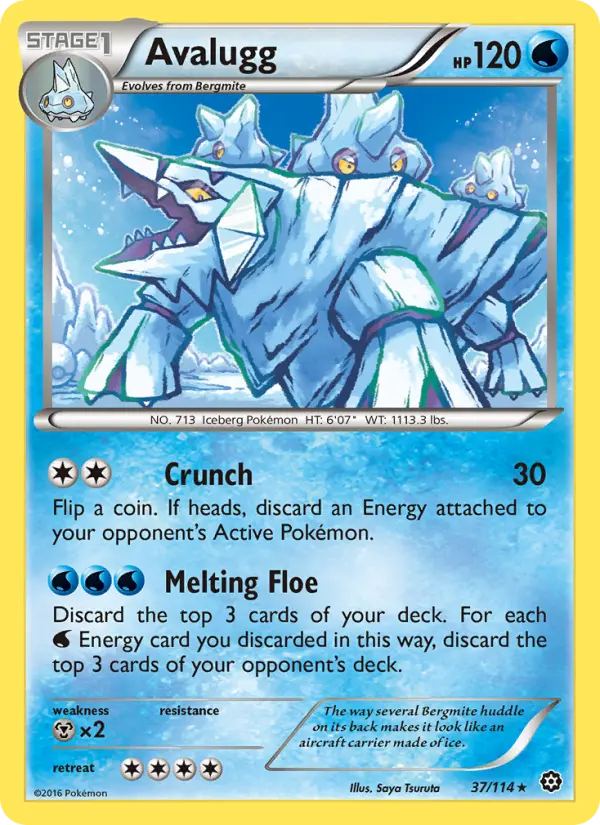 Avalugg, Pokémon card