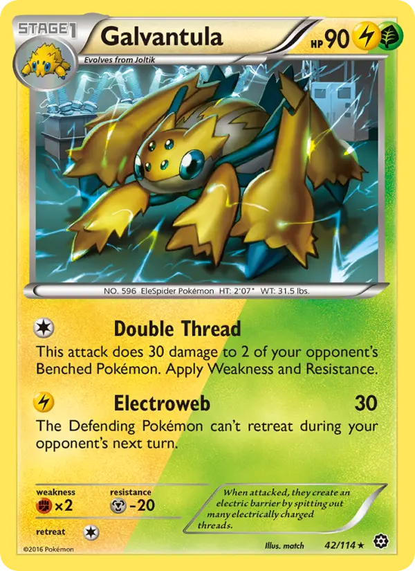 Galvantula, Pokémon card