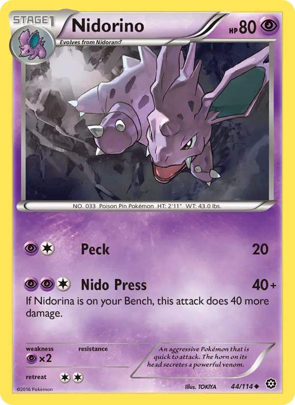 Nidorino, Pokémon card