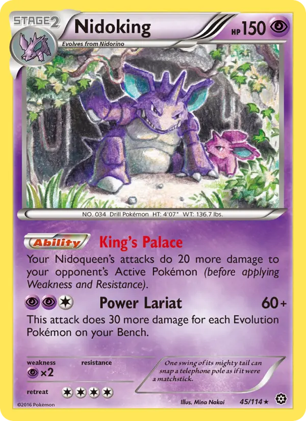 Nidoking, Pokémon card