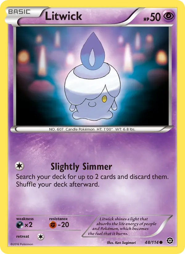 Litwick, Pokémon card