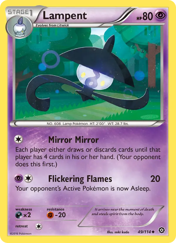 Lampent, Pokémon card