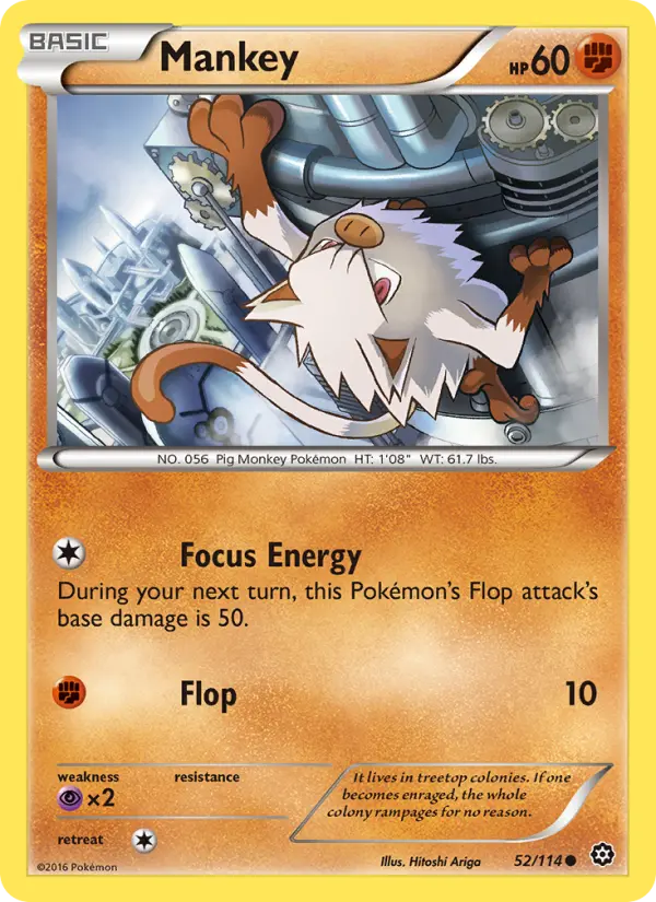 Mankey, Pokémon card