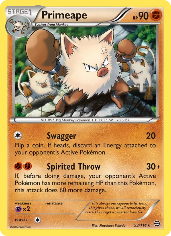Primeape, Pokémon card