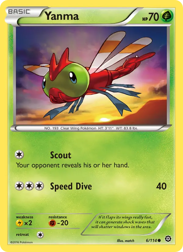 Yanma, Pokémon card