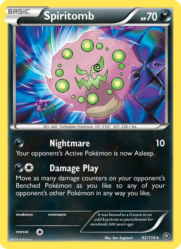 Spiritomb, Pokémon card