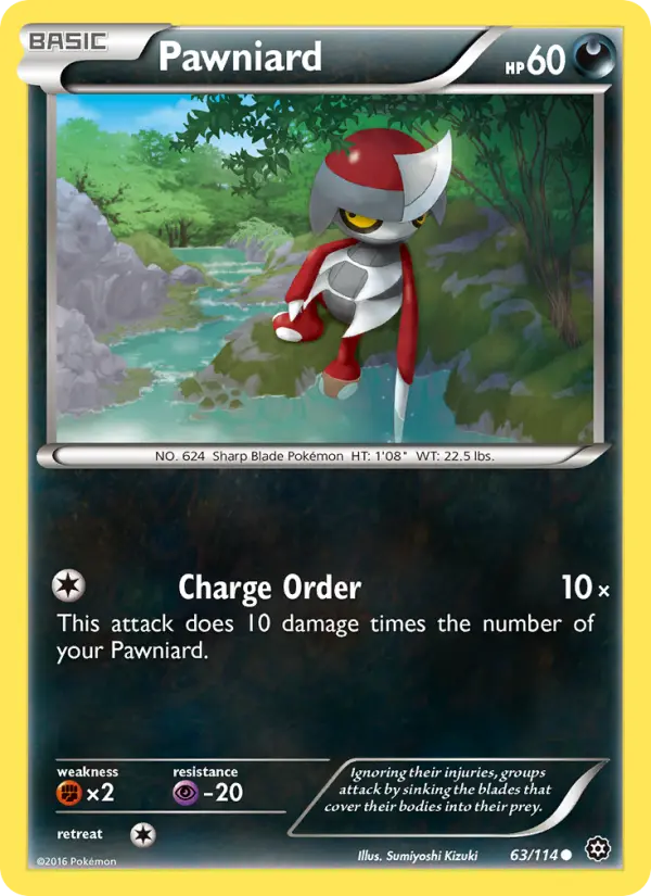 Pawniard, Pokémon card