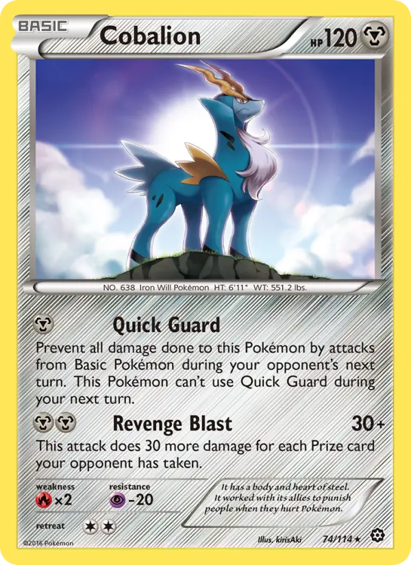 Cobalion, Pokémon card