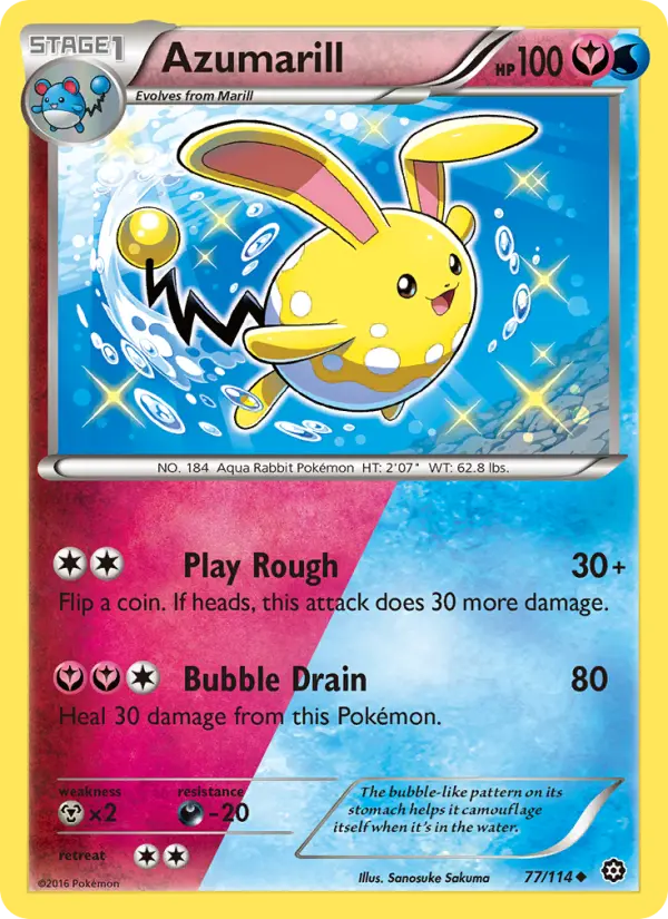 Azumarill, Pokémon card
