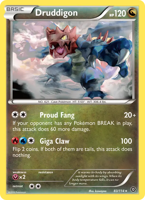 Druddigon, Pokémon card
