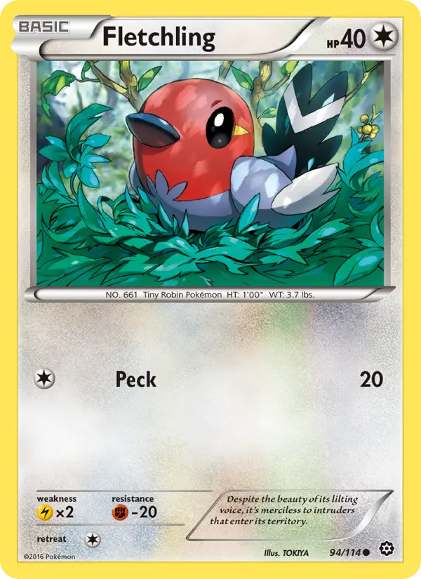Fletchling, Pokémon card