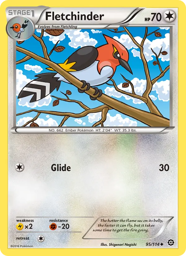 Fletchinder, Pokémon card