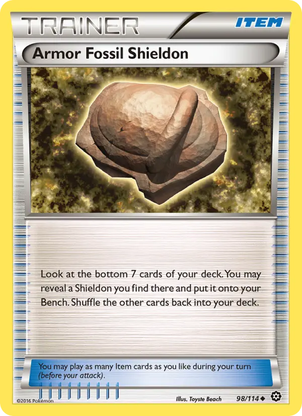 Armor Fossil Shieldon, Pokémon card