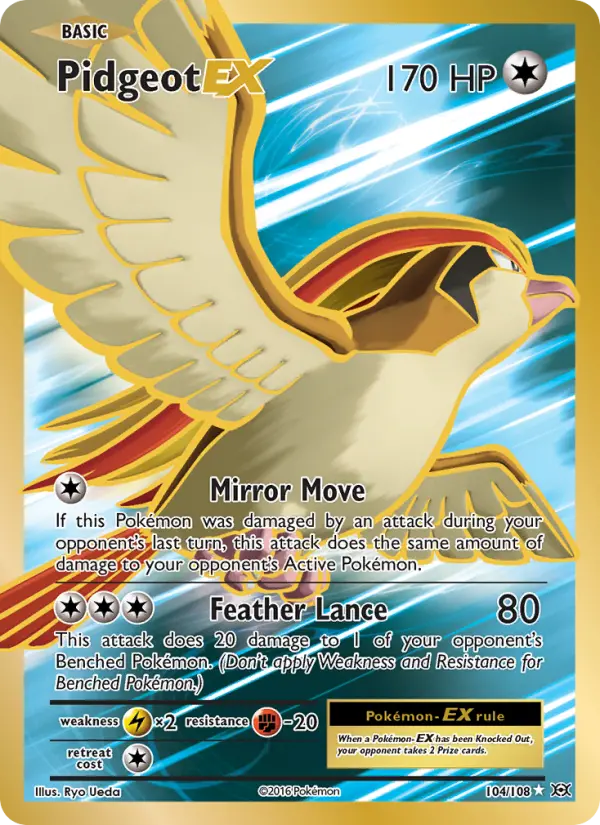 Pidgeot EX, Pokémon card