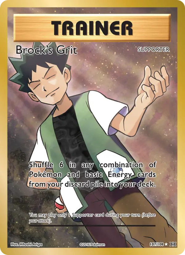 Brock's Grit, Pokémon card