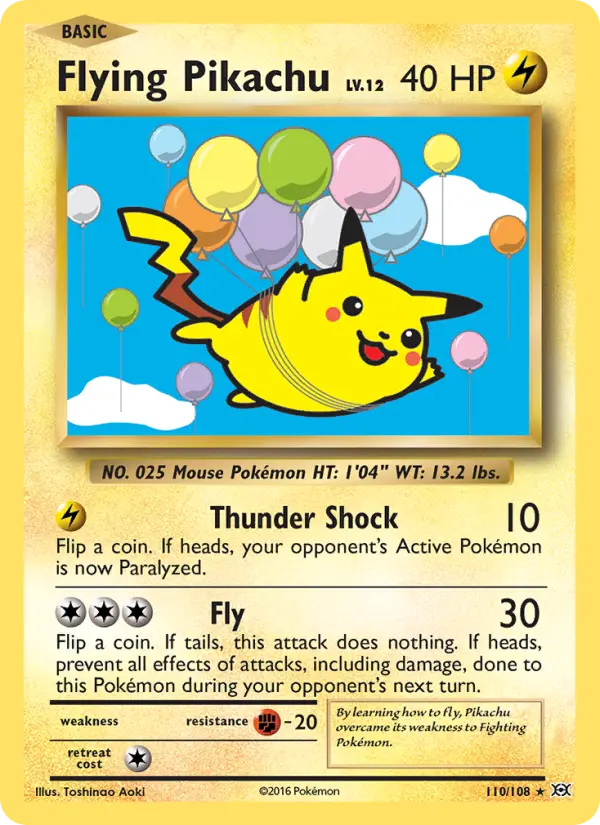 Flying Pikachu, Pokémon card
