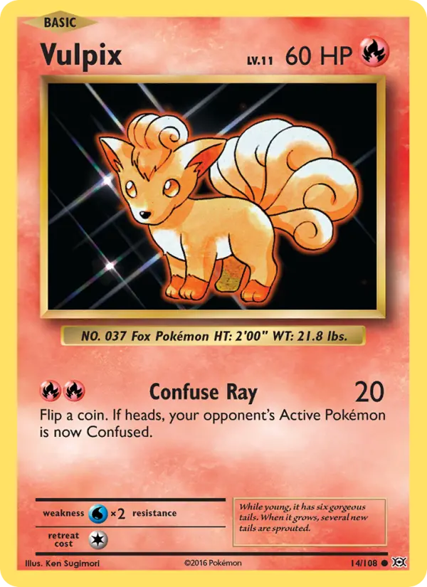Vulpix, Pokémon card