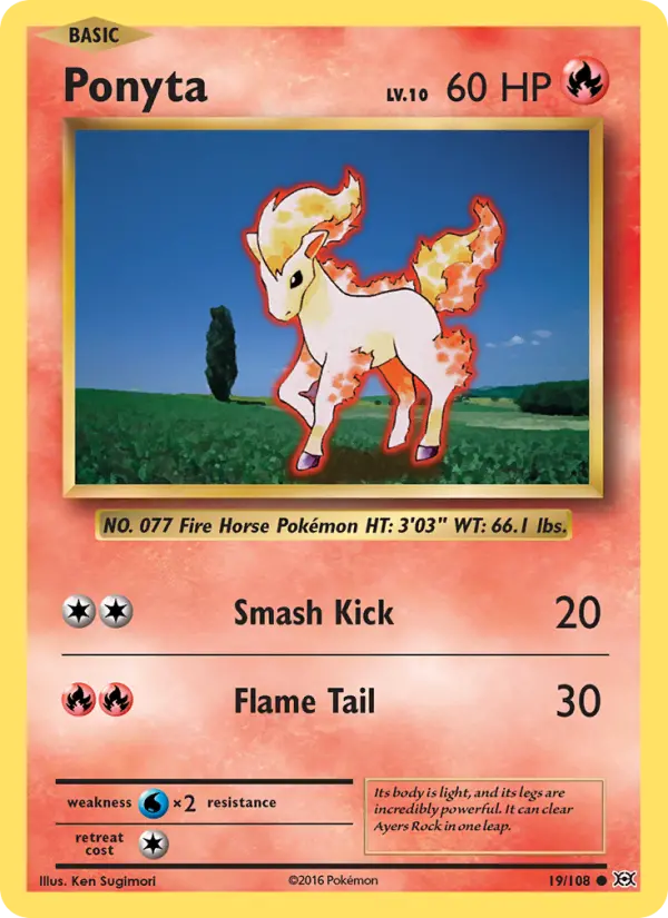 Ponyta, Pokémon card