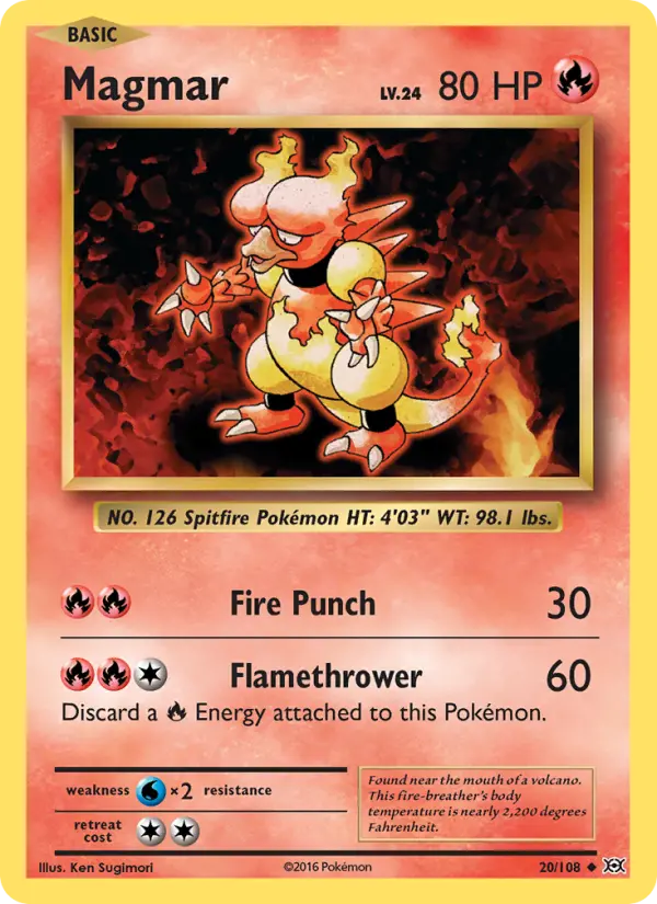 Magmar, Pokémon card