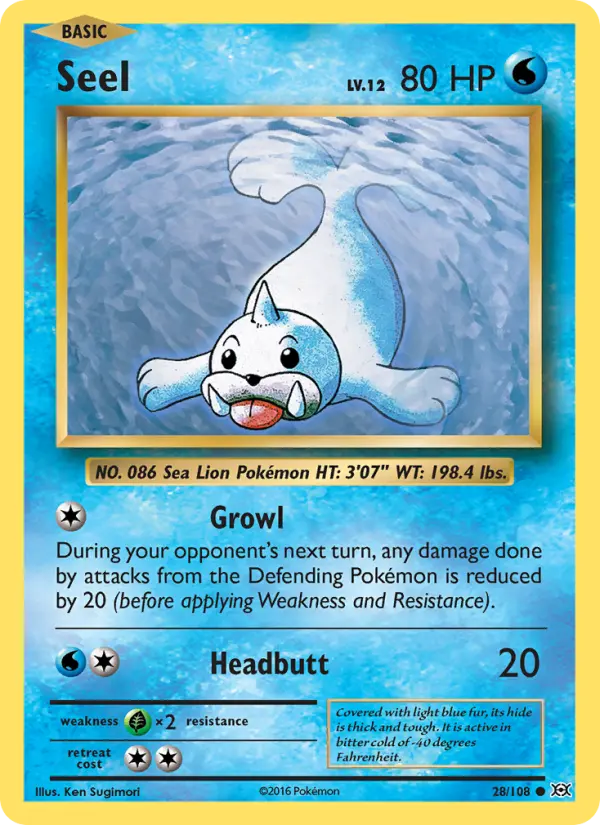 Seel, Pokémon card