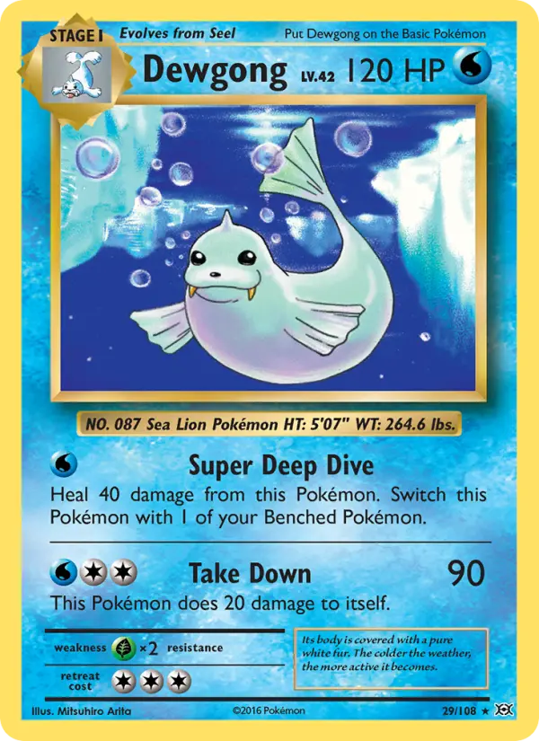 Dewgong, Pokémon card