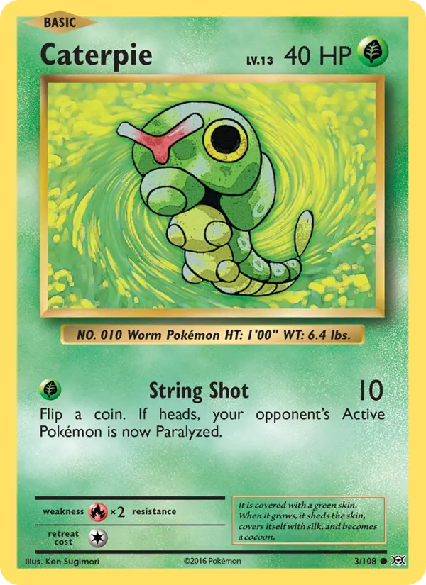 Caterpie, Pokémon card