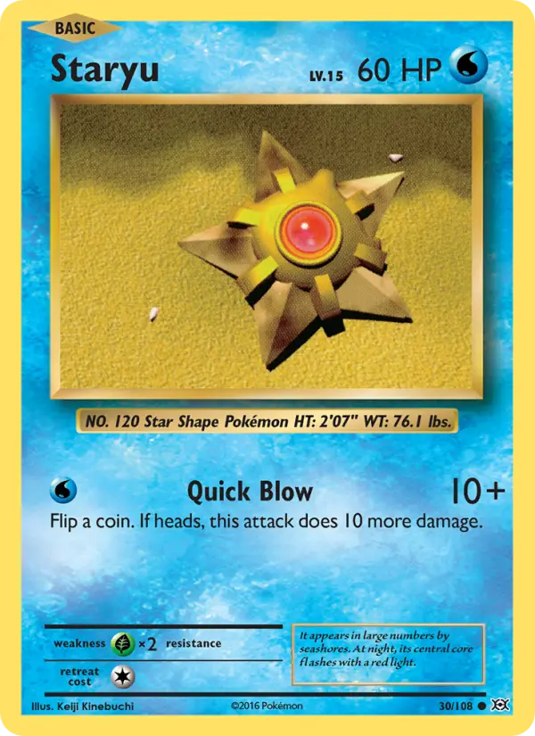 Staryu, Pokémon card