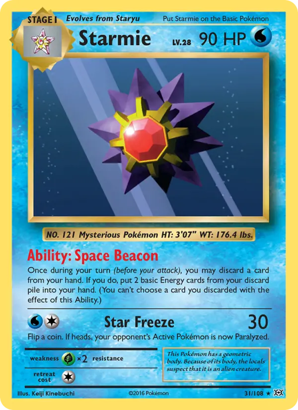 Starmie, Pokémon card