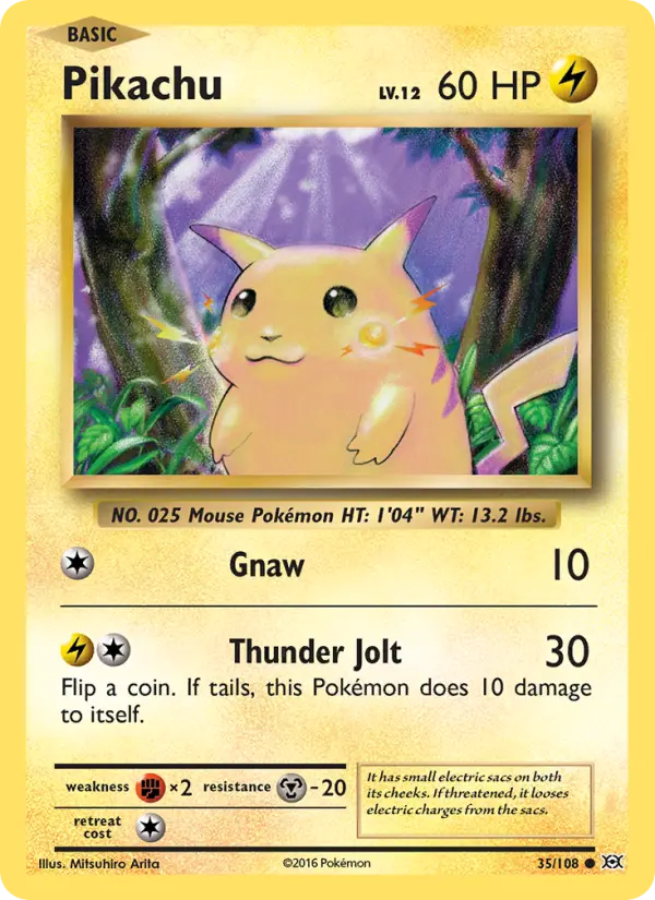 Pikachu, Pokémon card